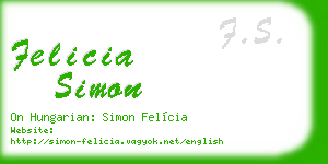 felicia simon business card