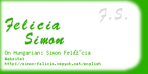 felicia simon business card